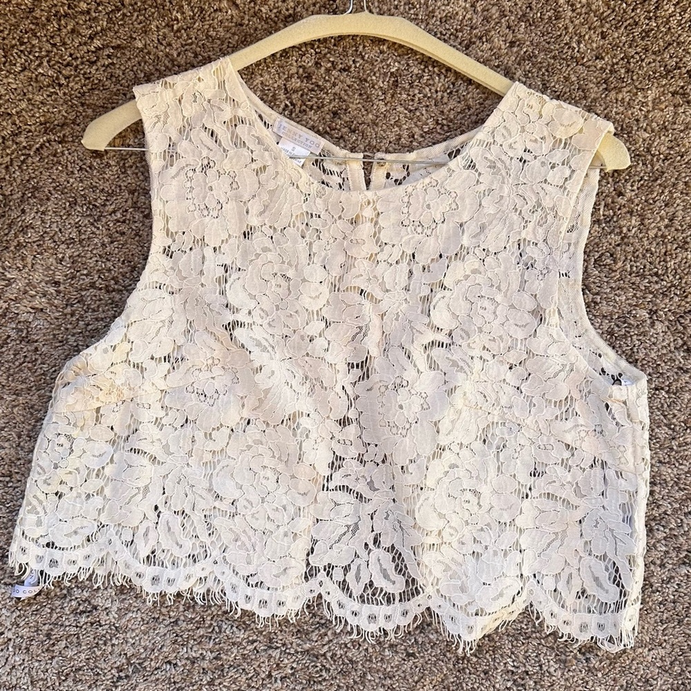 Jenny Yoo Bhldn Lace Top Size Small